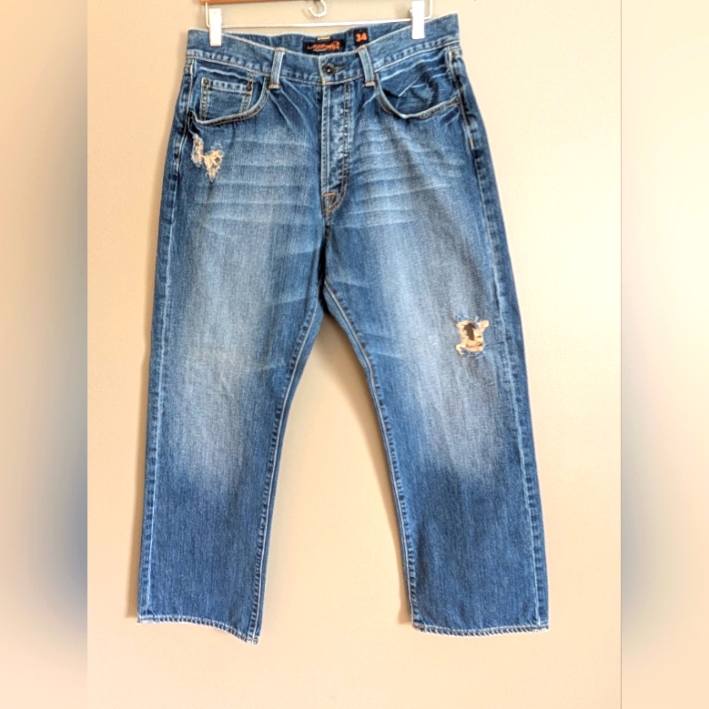 Ed Hardy By Christian Audigier Wide Leg Baggy Jeans Size 34